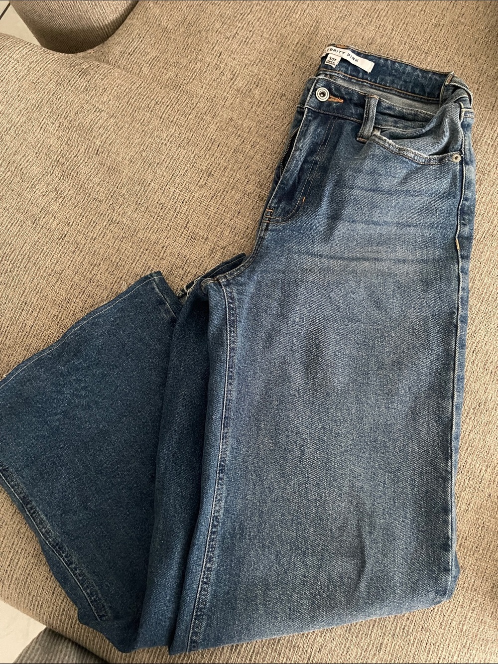 Celebrity Pink Women's Dark Blue Wide Leg Jeans